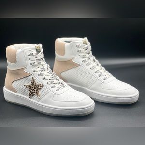 NIB Vintage Havana Layup High Top Sneaker Tan Matt Glitter Size US Women 7.5